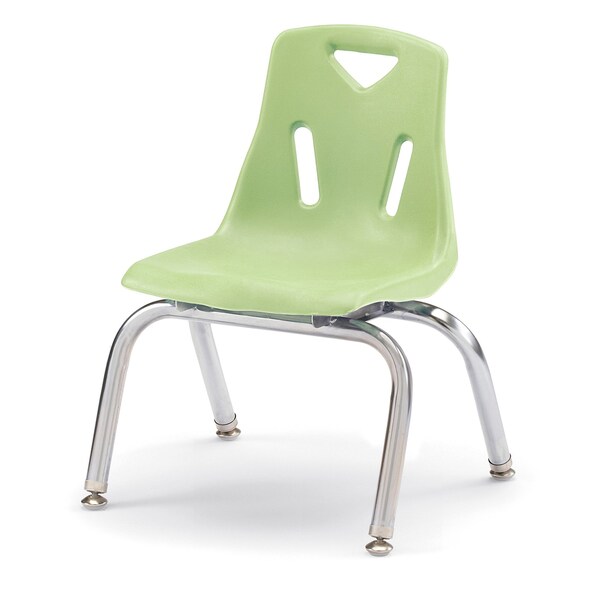 Berries Stacking Chairs with Chrome-Plated Legs, 10 in. Ht, Set of 6, Key Lime